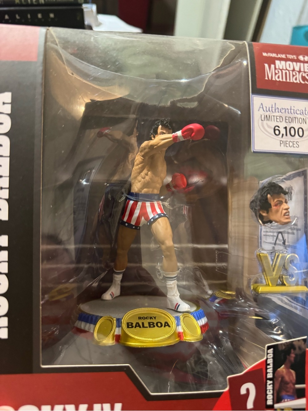 Rocky Balboa Figurine - Red, White & Blue Boxing Statue